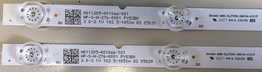 28LT340CBZA Set 2x N011205-001066-001 Shine0n M08-SL27530-0601N-4121P LED-Backligh