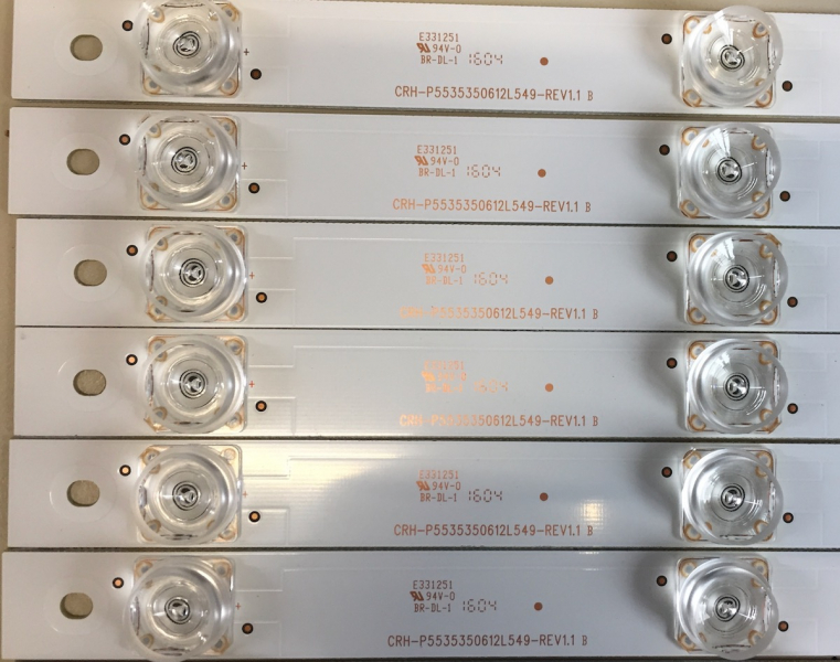 LC-55GFE6242E,  LC-55CFE6242E  Set12 6x CRH-P5535350612R549-REV1.1 B  und 6x CRH-P5535350612L549-REV1.1 B  LED Backlight