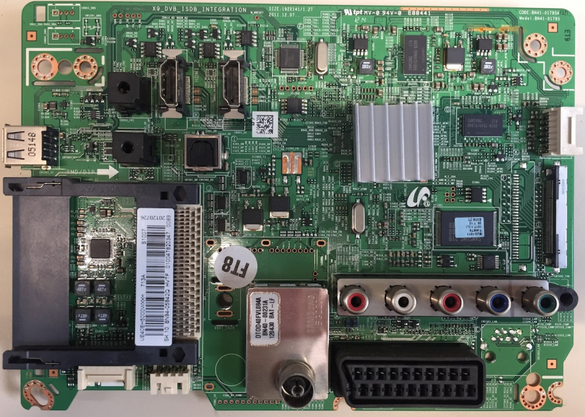 UE40EH5000 BN41-01795A BN94-05842Q X9_DVB_ISDB_INTERGRATION Mainboard