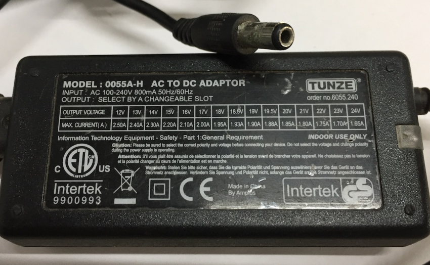 TUNZE AC ADAPTOR 0055A-H