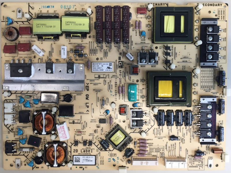 KDL-46HX825 APS-295 APS-295/W (ID) 1-884-406-11 147430711 JS6401  Netzteil