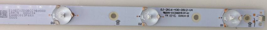 43PUS6101 43PUS6401, 43PUS6201 Set5 5x GJ-2K16-430-D512-V4  LED Backlight