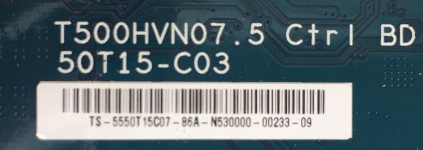 T-Con T500HVN07.5 50T15-C03 TS-5550T15C07 z.B. für D50F277N4, 50PFT5503, 50PSF5803, MD31326