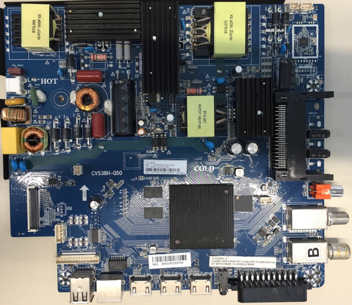 GUODD-AS43N CV538H-Q50 7.T538HQ501200.4AW BJM1-143132-0T6G G430LD4LM3 LC430EGY  Mainboard