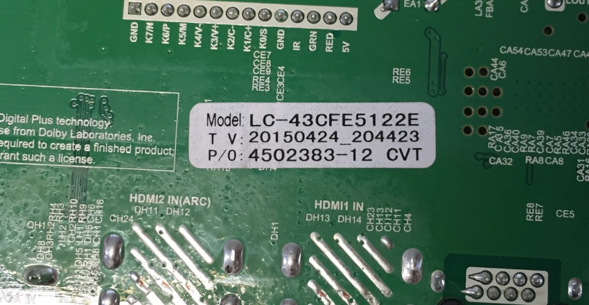 LC-43CFE5122E TP.MS6308.PB711 LC430DUY-SHA1 20150424_204423 Mainboard