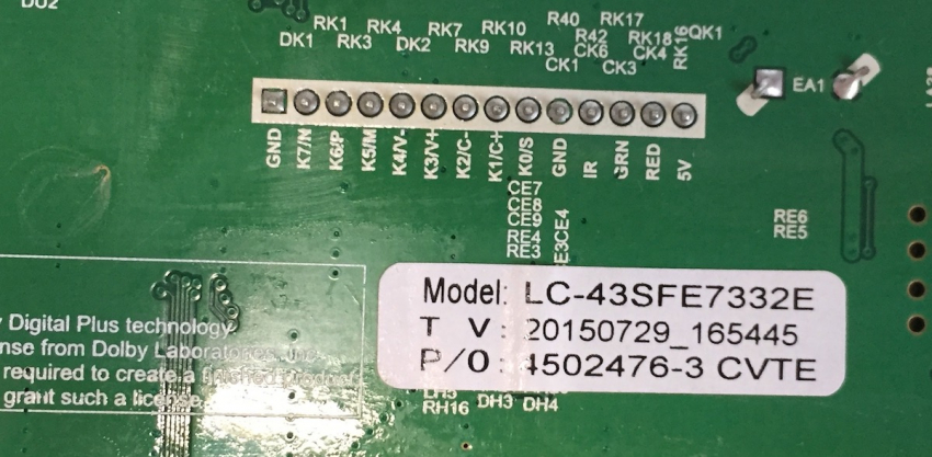 LC-43SFE7332E TP.MS6308.PB711 LSC430DUY 20150729_165445 Mainboard