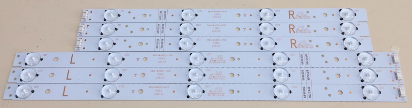 40LES76T2 SET6 3x 5800-W40001-LP00 VER 1.0 3x 5800-W40001-RP00 VER1.0  LED Backlight