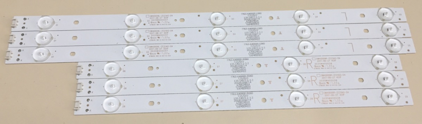 40GFB5946 40GFB5900 40GFB5722 SET6 3x SW40D09L-ZC21AG-05 und 3x SW40D09R-ZC21AG-05 LED Backlight