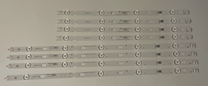 Set8 4xL4_OCEAN_E0_CDM_R05_V1.2_T8R_LM41-00996A und 4xL4_OCEAN_E0_CDM_L04_V1.2_TAW_LM41-00995A LED Backlight z.B für  50VLX707LDL 50GUB7040 50GUB7022