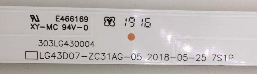43UM71007LB 303LG430004 LG43D07-ZC31AG-05 7S1P LC43490089A LED Backlight