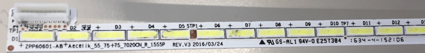 ZPP60601-AB Aecelik_55_75+75_7020CN_R_15S5P REV.V3 LED Backlight z.B für 55GUB9772 55GUB9775, 55GUS9689