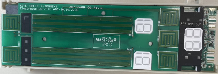 HK764400X-B (05G0819PMBLP 387 7230 PCTi02GF) KITE 387 6688 00 REV.B 387 813 501 Eingabefeld Electrolux Kite Split Bargraph