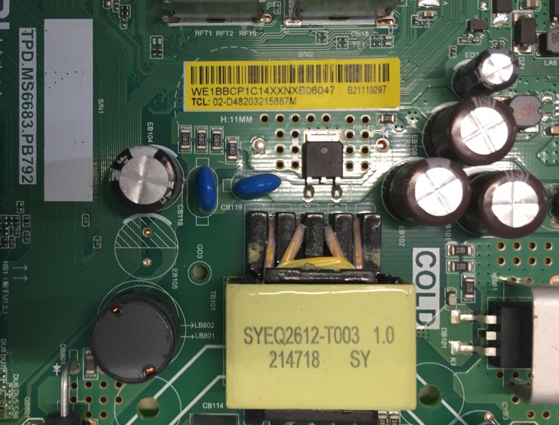 L32M6-6AEU TPD.MS6683.PB792  TCL:02-D48203215887M  Mainboard