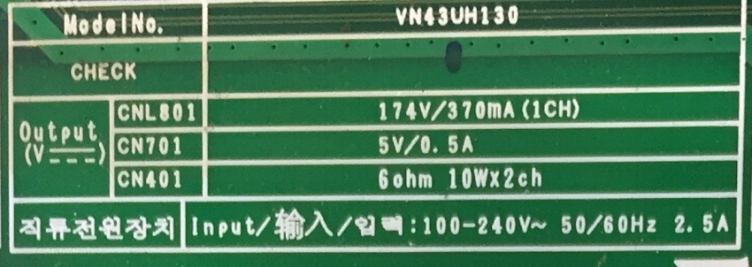 VN43UH130 BN9647715A REV:1.3 Mainboard für Samsung UE43NU7099