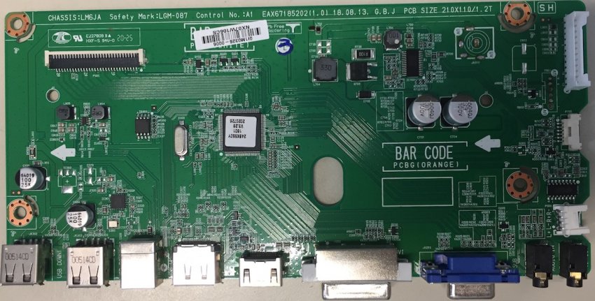 24BK550Y EAX67185202(1.0) 0I1M032S-0006 NX07W106CS Mainboard