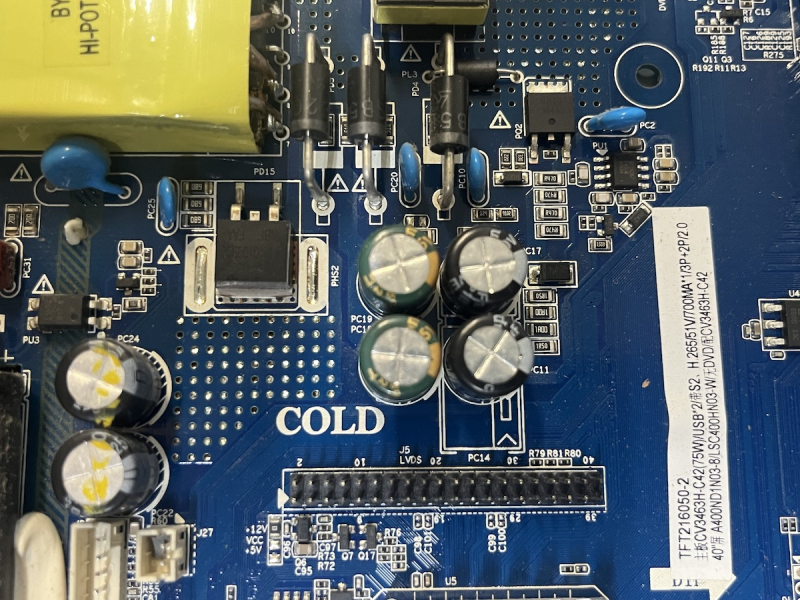 JTC GENESIS 4 (DVB-PM14009HCATS) Mainboard CV3463H-C42-12-P1 LSC400HN03-W