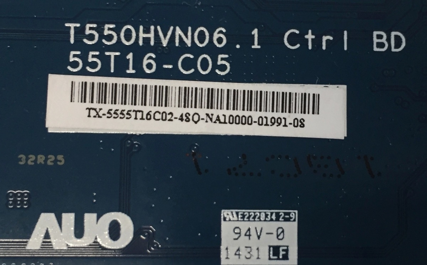 55LB580V T550HVN06.1 55T16-C05 TX-5555T16C02 T-CON