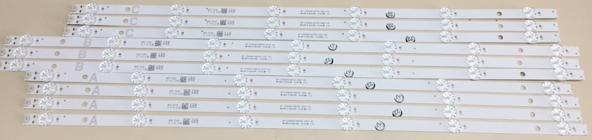 D65U75X2CW 65UV3363DA SET10 4x RF-CF650015AF30-0601 3011-4968 3x RF-CF650015BF30-0701 3011-4969 3x RF-CF650015CF30-0601 3011-4971 LED Backlight