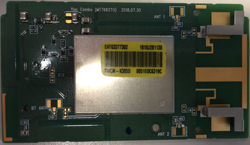 2016AJ5110  2703H-LGSBWAC72 04854-16-09946 MT7662TU  WLAN Modul