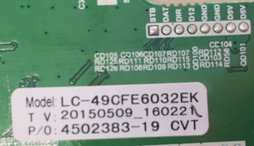 LC-49CFE6032EK T.MS6308.702 LC490DUY-SHA1 20150509_160221 4502383-19 Mainboard
