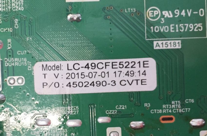 LC-49CFE5221E T.MS6308.711 LC490DUY-SHA1 4502490-3 Mainboard