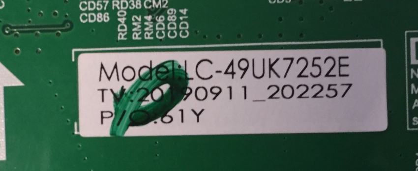 LC-49UK7252E  T.MS6586.U703 20190911_202257 LSC490FN02 P/O:61Y Mainboard