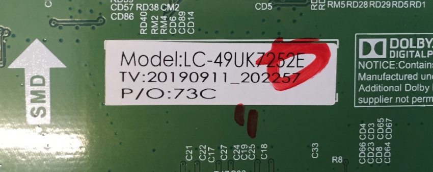 LC-49UK7252E T.MS6586.U703 20190911_202257 P/O:73C Mainboard
