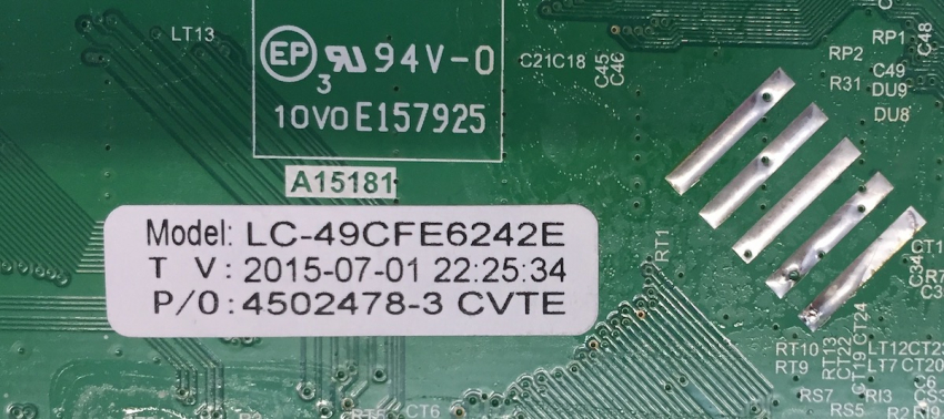 LC-49CFE6242E T.MS6308.711 LC490DUY-SHA1 4502478-3 Mainboard