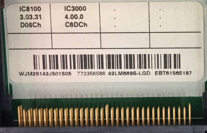 42LM669S Mainboard EAX64307906(1.0) EBT61565187