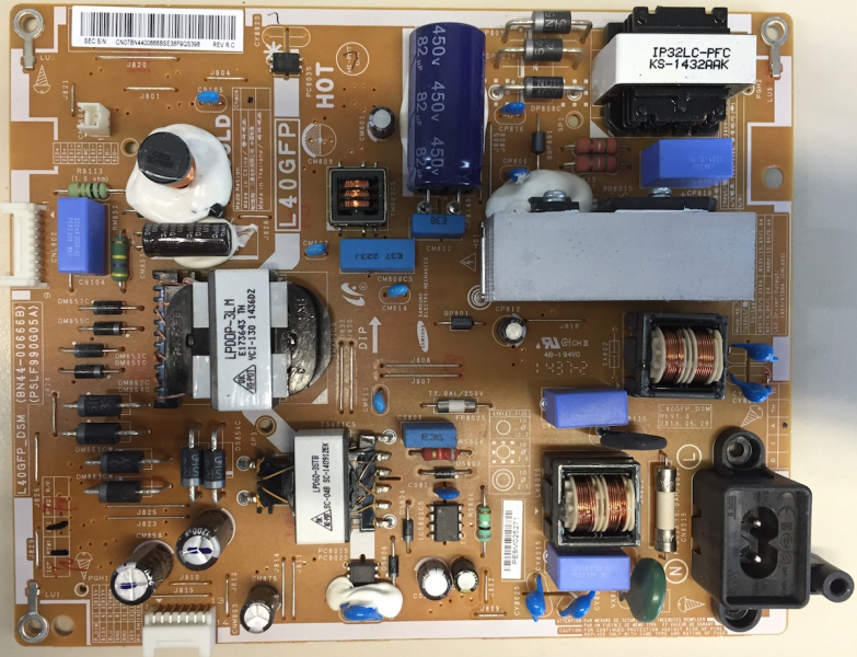 HG40EA590LS BN44-00666B L40GFP_DSM PSLF990G05A REV1.0 Netzteil