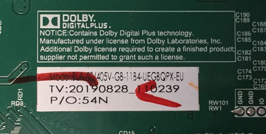 BLA50/405V-GB-11B4 T.MS6586.U705 V500DJ6-QE1 20190828_110239 Mainboard