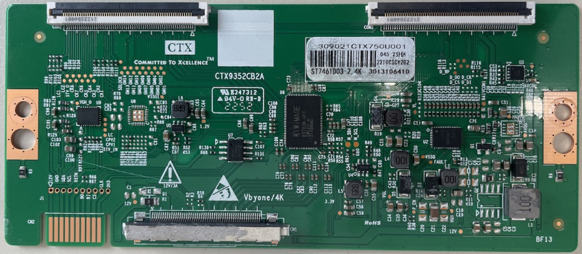 75UG10V1  CTX9352CB2A  ST7461D03-2.4K T-con