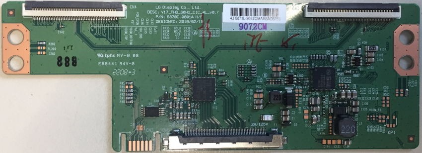 43LT34003ZB 6870-0801A 6871L-9072CM T-CON