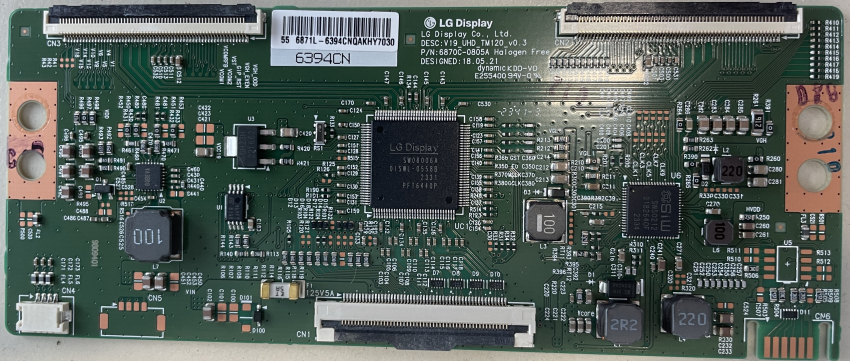 D55U860B2CW 55XT-3V2  V19_UHD_TM120_v0.3 6871L-6394CN 6870C-0805A T-Con