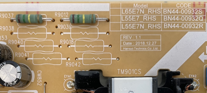 UE55RU7179U UE50RU7409U UE55RU7479U N44-00932Q L55E7_RHS TH07 REV1.1 Netzteil