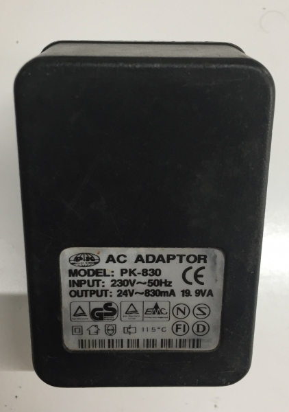 Original Netzteil Pilot King PK-830 Output: 24V-830mA 19,9VA