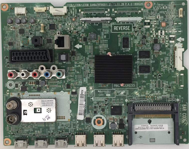 55LA6208 47LA6208 50LA6208 Mainboard EAX64797003(1.2) EBT62383452 EBR76730901