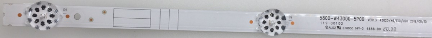 43S3U 5800-W43000-5P00 VER1.3 LED Backlight