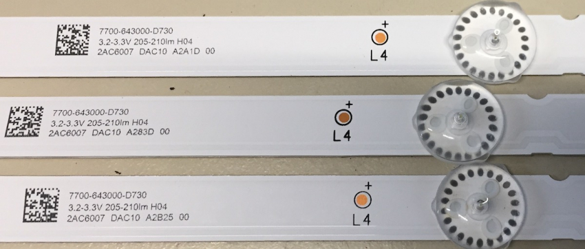 43VAE60 SET3 3X RF-AZ430016SE30-0701 A1 LED Backlight