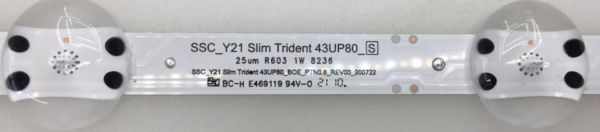 43UP77009LB 43UP80009LB Set 5x5 SSC_Y21 Slim Trident_43UP80_BOE_PTN0.6_REV00_200722 LED Backlight