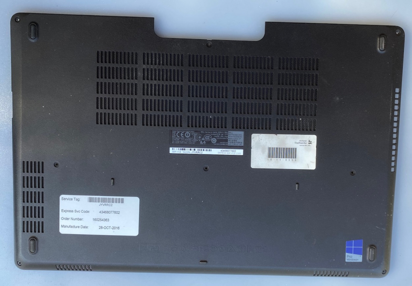 CN-07PVX3-DZW00-69T-00ZS-A00 Unterschale (Bottom Case) für Dell Precision 3510