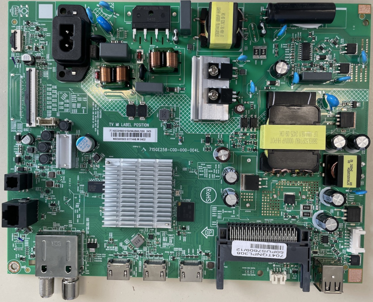 50PUS7609 715GE528-C0D-000-004L 704TQNPL308 Mainboard
