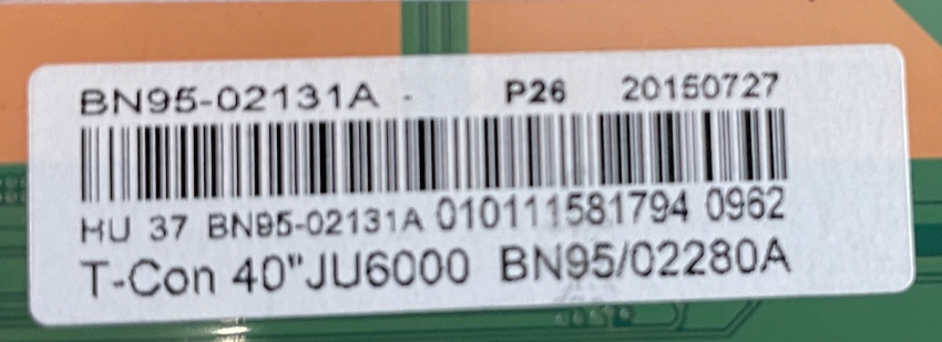 40JU6000 BN41-02354A BN95-02131A  BN97-09446A T-CON