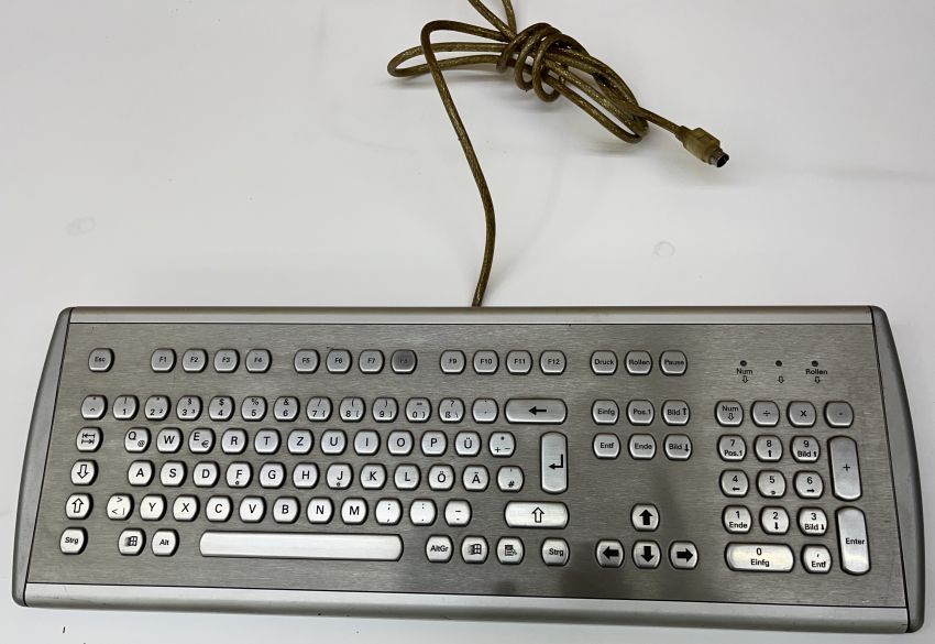 KV1230 KVS-E105-Tisch-USB-GER INDUSTRIE Edelstahltastatur