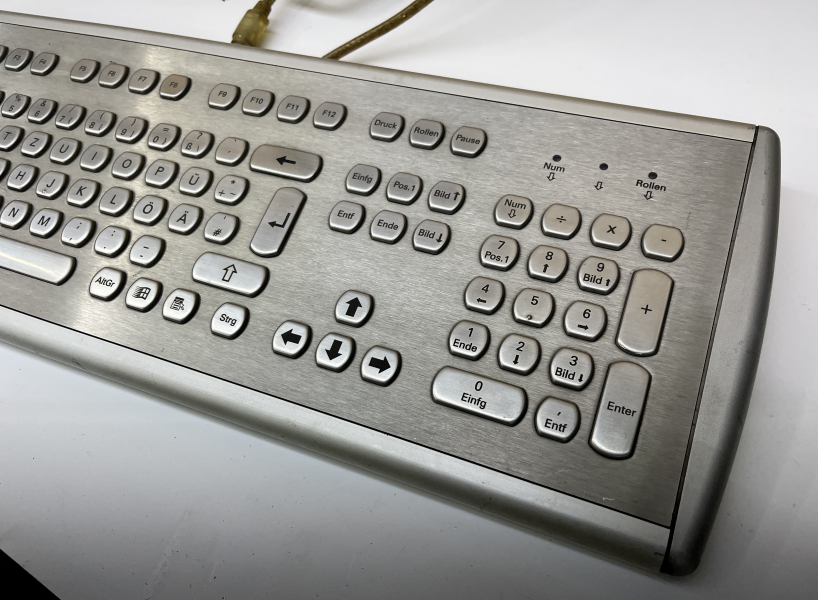 KV1230 KVS-E105-Tisch-USB-GER INDUSTRIE Edelstahltastatur