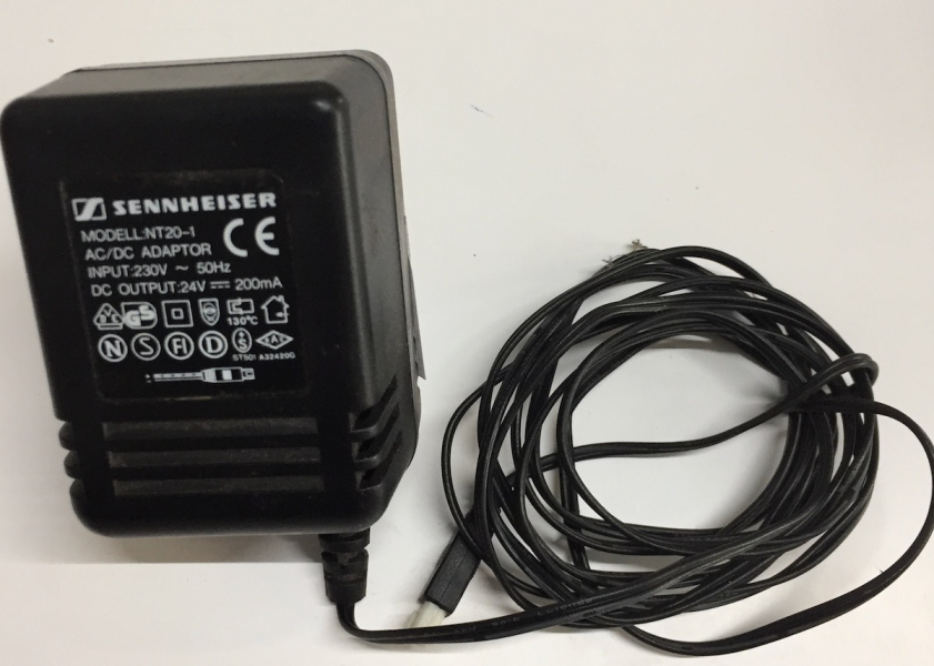 AC Adaptor SENNHEISER NT20-1 In:230V-50Hz Out:24V---0.2A