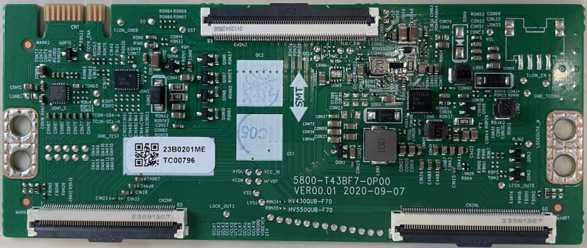 43MUD7000Z  5800-T43BF7-0P00 VER00.01 HV430QUB-F70 N012406-001597-001  T-Con