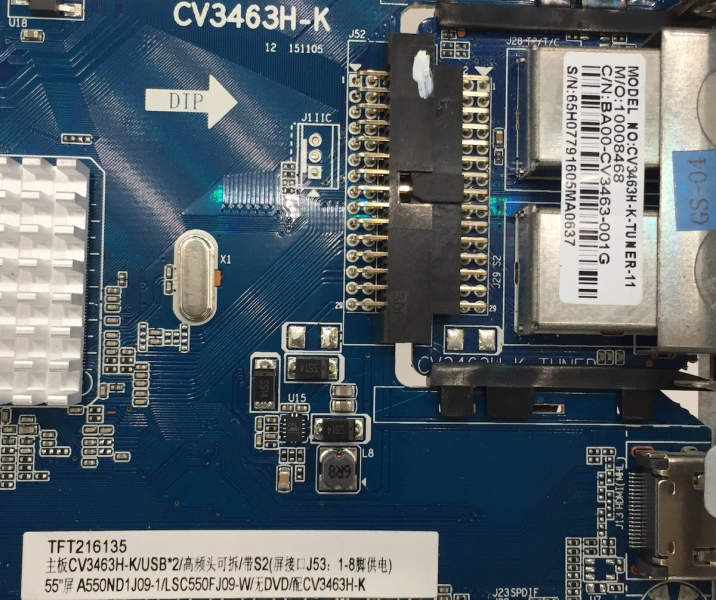 DVB-PMU15509HCATS CV3463H-K A550ND1J09-1 LSC550FJ09 TFT216135 Mainboard