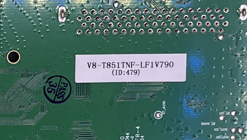 SRT55UC7433 V8-T851TNF-LF1V768 (V8-T851TNF-LF1V790) 02-MART2851-TA48 20201020 1RT851A1 TTD851A1  Mainboard