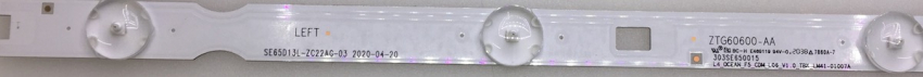 65VOE71 Set10 5x SE65D13R-ZC22AG-03 ZTH60600_AA LM41-01008A und 5x SE65D13L-ZC22AG-03 ZTG60600_AA LM41-01007A LED-Backlight